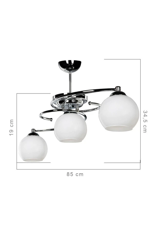 Modelight Işıl 3'lü Avize - Resim 3