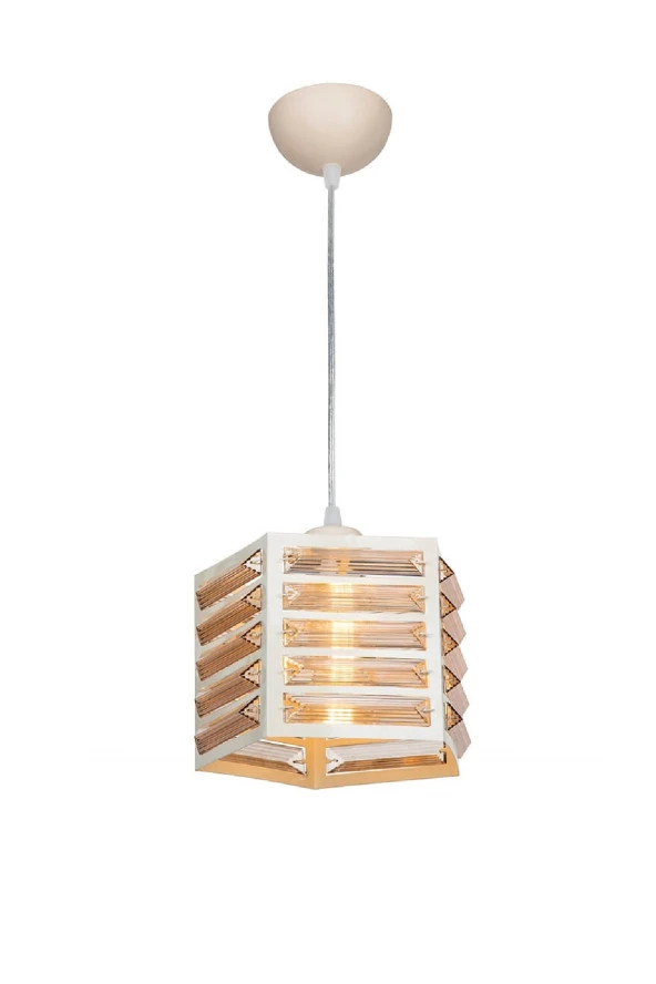 Modelight Kuzey Tekli Beşgen Krem Sarkıt - Resim 2