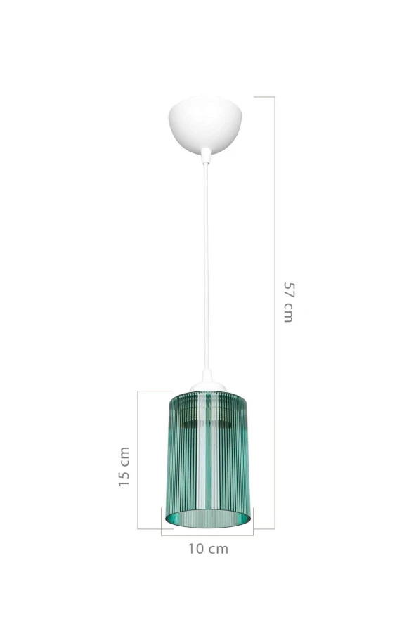 Modelight Koyu Yeşil Optik Promo Sarkıt -  Çift Ampul Görünümlü - Resim 4