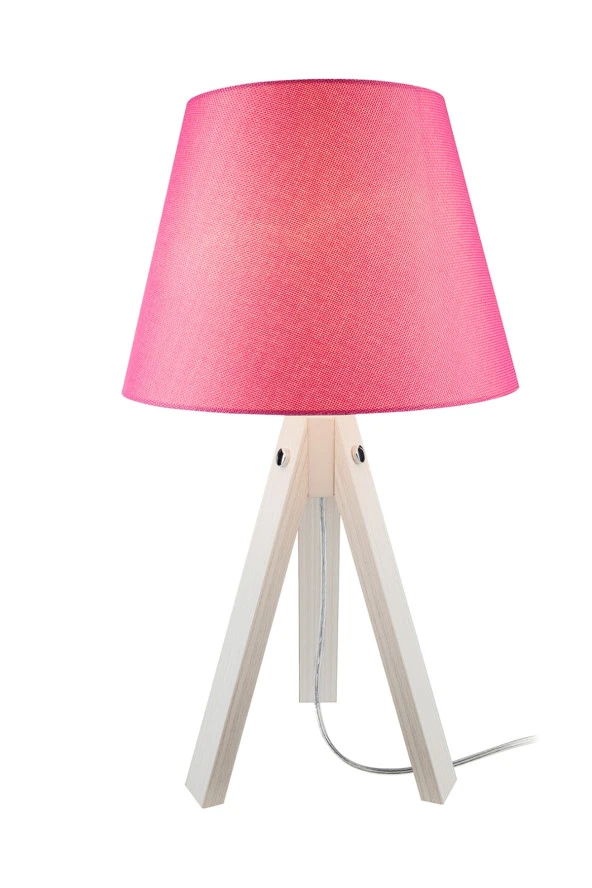 Modelight Krem Ayak Pembe Şapka Deko Abajur - Resim 2