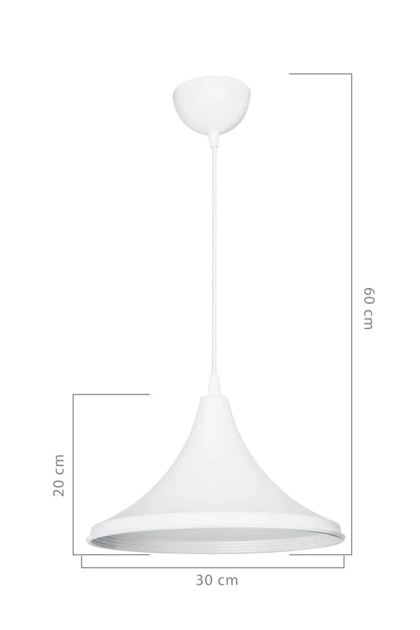 Modelight Kobe Tekli Sarkıt Beyaz - Resim 4