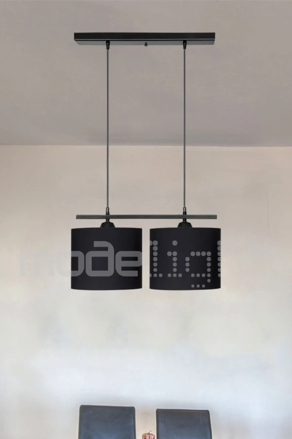 Modelight Medusa Siyah 2li Sıralı Avize ürün görseli