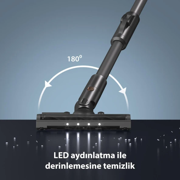 Blaupunkt A25T Şarjlı Vacumaster Kablosuz Dikey Süpürge 300W Siyah - 5