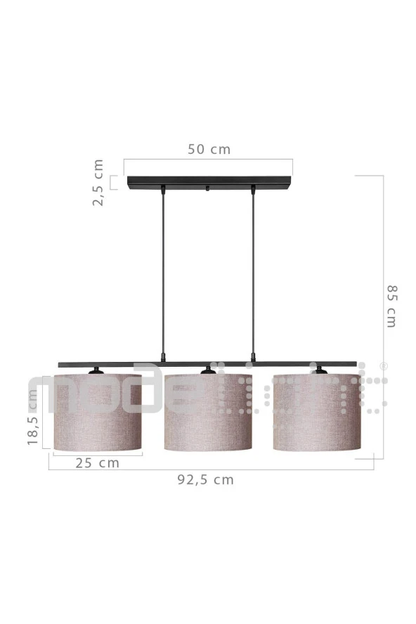 Modelight Medusa 3lü Sıralı Avize Kumbeji - Resim 4