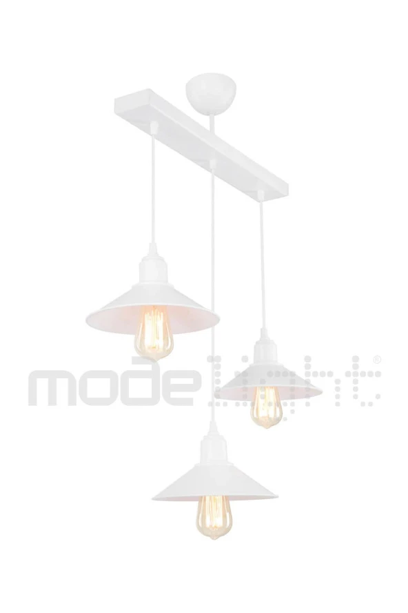 Modelight Maya 3lü Sıralı Sarkıt Beyaz - Resim 2