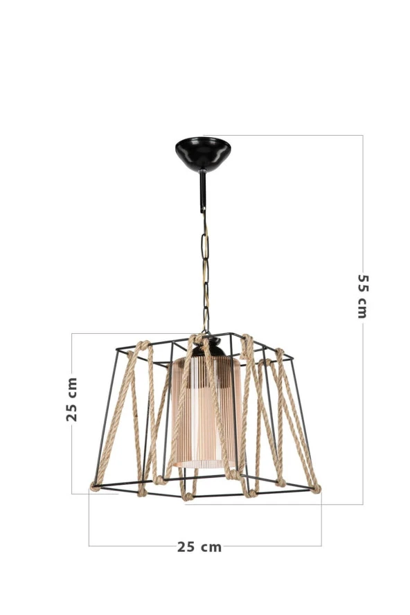 Modelight Likya Tekli Optik Bal Camlı Avize - 2