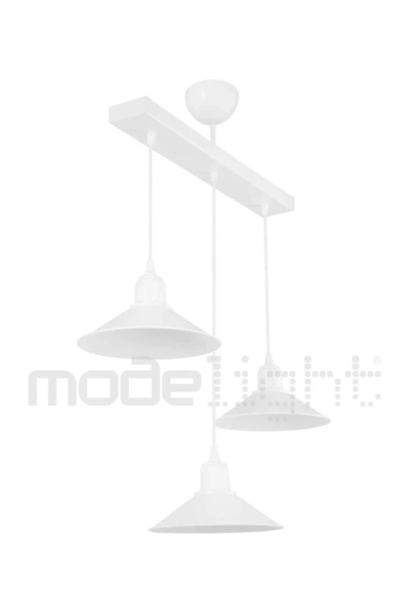 Modelight Maya 3lü Sıralı Sarkıt Beyaz - Resim 3