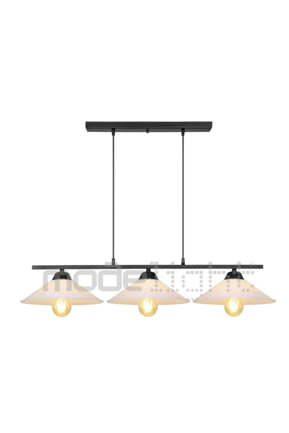 Modelight Melisa 3lü Sıralı Opal Şapkalı Avize - Resim 2