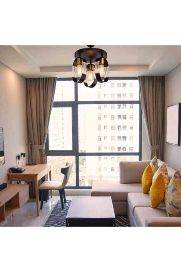 Modelight Nova 3Lü Plafonyer Avize - Resim 3