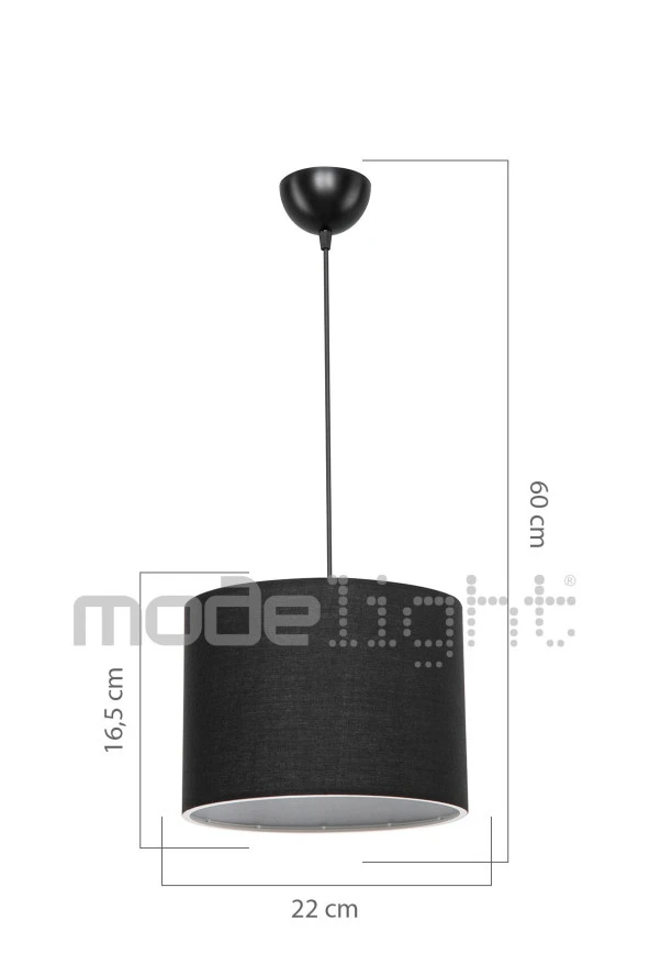 Modelight Neva 22lik Silindir Sarkıt Siyah Salon-oturma Odası-çocuk Odası-yatak Odası-yemek Odası-antre-mutfak - Resim 4