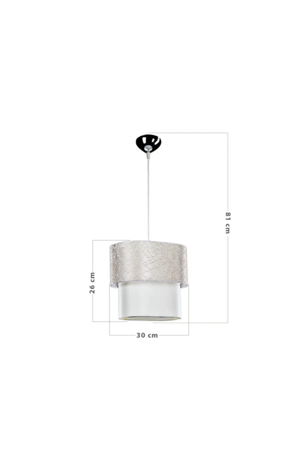 Modelight Monte Oval Krem Sarkıt - Resim 4