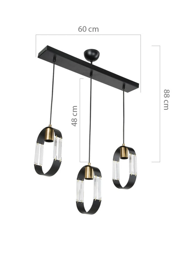 Modelight Nova 3Lü Sıralı Sarkıt - 4