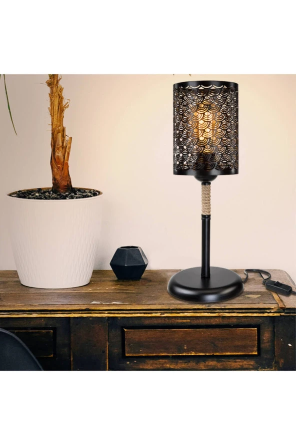 Modelight Neves Abajur Siyah - Resim 3