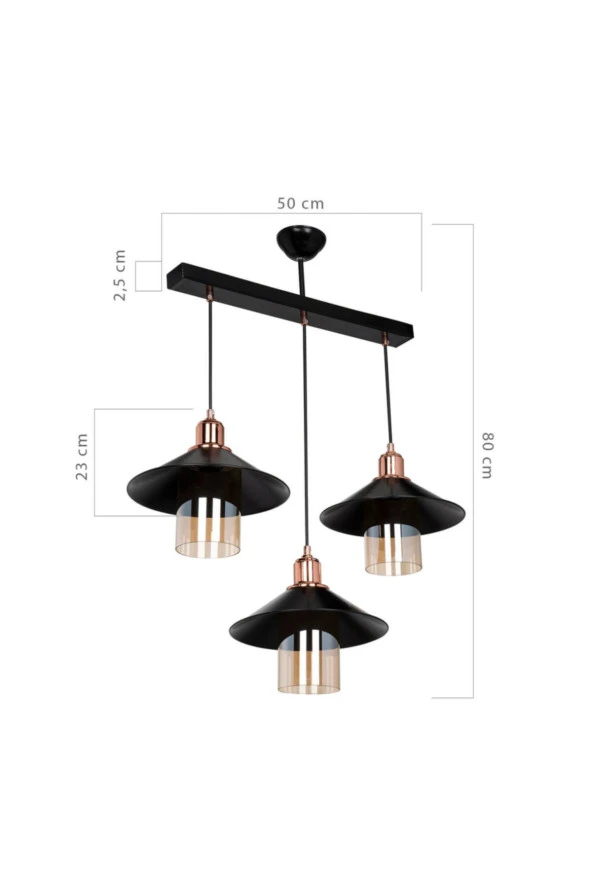 Modelight Patnos 3lü Sıralı Avize - Resim 2