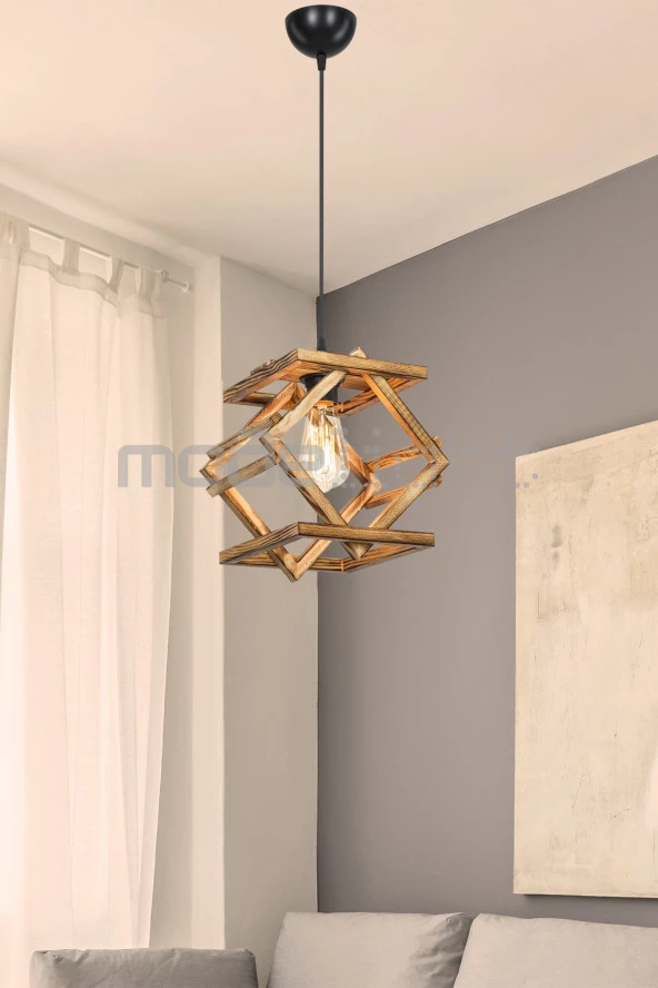 Modelight Paro Tekli Ahşap Sarkıt - 4