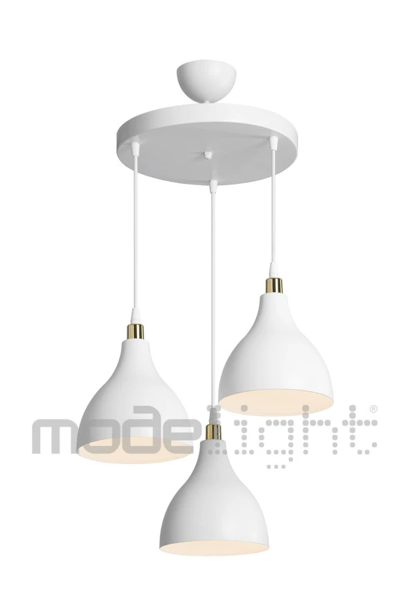 Modelight Ronda 3lü Avize Beyaz / Salon - Oturma Odası - Çocuk Odası - Yemek Odası - Mutfak - Antre - Hol - Resim 2