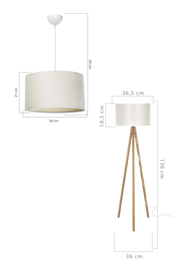 Modelight Rodi Lambader Ve Sarkıt Avize Set - Resim 3