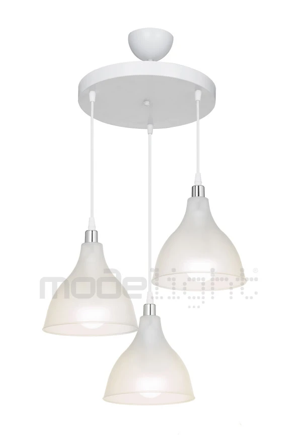 Modelight RONDA 3LÜ ÇEMBER SARKIT ŞEFFAF SALON-OTURMA ODASI-ÇOCUK ODASI-YATAK ODASI-YEMEK ODASI-ANTRE-MUTFAK - Resim 2