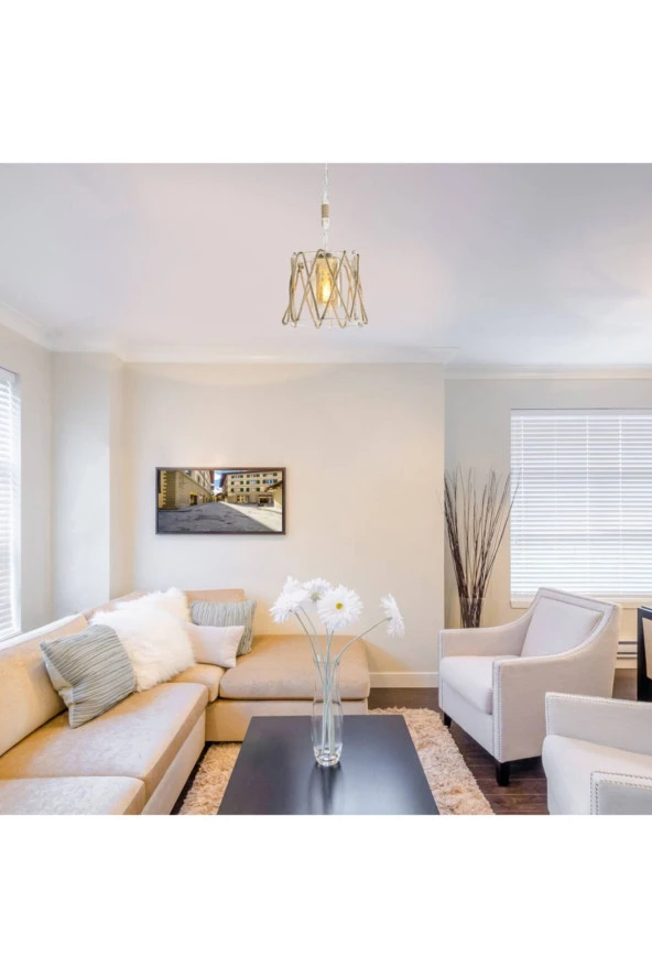 Modelight Savran Tekli Halat Sarkıt Beyaz Patineli ürün görseli