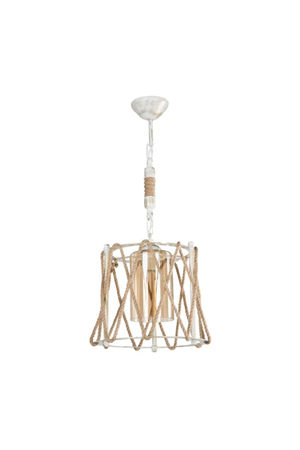 Modelight Savran Tekli Halat Sarkıt Beyaz Patineli - Resim 3