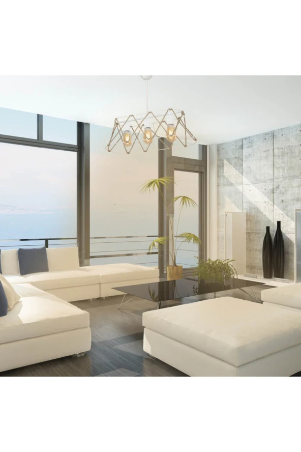 Modelight Selva 3lü Sıralı Sarkıt Beyaz-asz.1032 - Resim 3