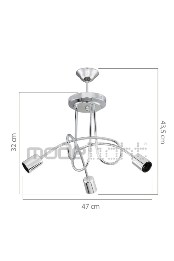 Modelight Sardala 3lü Krom Avize