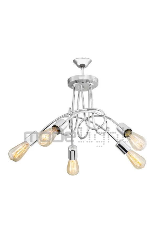 Modelight Sardala 5li Krom Avize - Resim 3