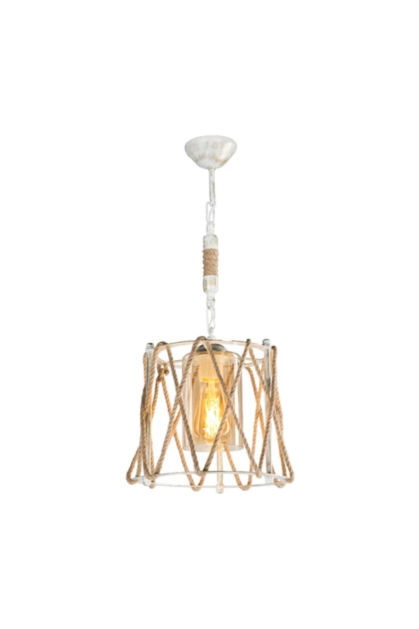 Modelight Savran Tekli Halat Sarkıt Beyaz Patineli - Resim 2