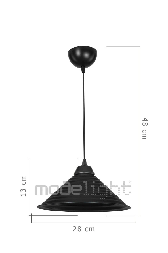 Modelight Sava Metal Sarkıt Siyah