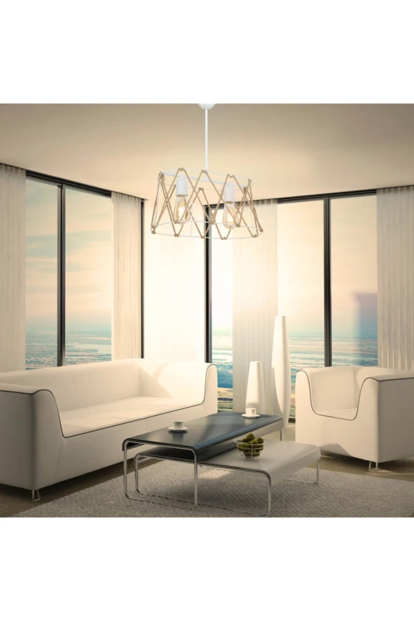 Modelight Selva 2li Sıralı Sarkıt Beyaz-asz.1031