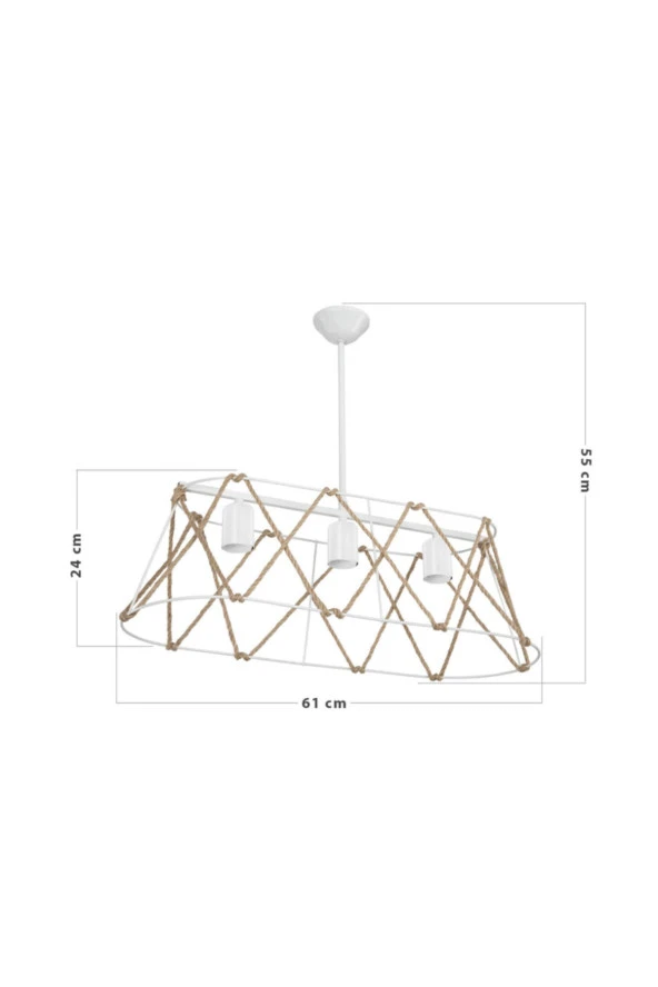 Modelight Selva 3lü Sıralı Sarkıt Beyaz-asz.1032 - Resim 2