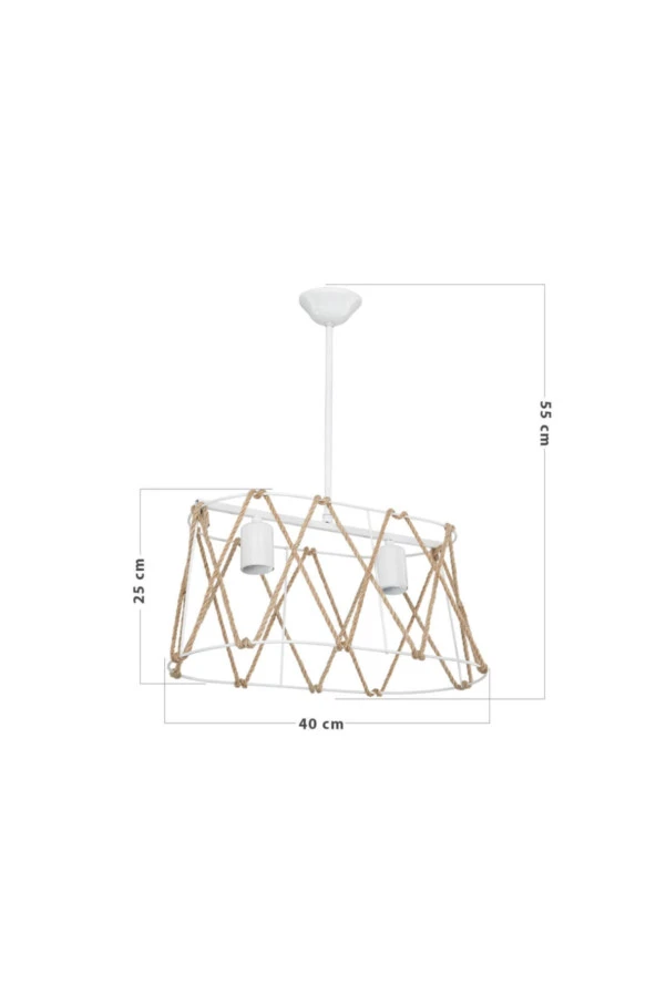 Modelight Selva 2li Sıralı Sarkıt Beyaz-asz.1031 - Resim 4