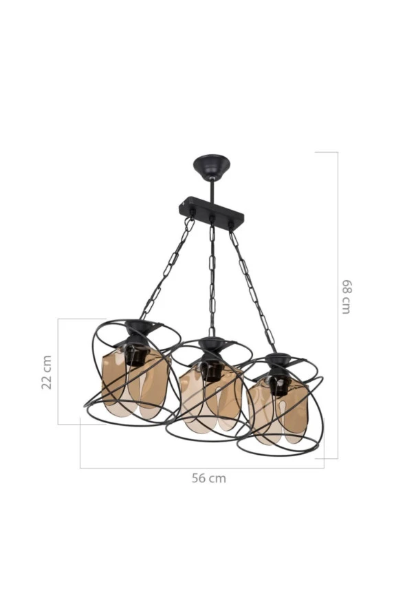 Modelight Serenay 3Lü Avize - Resim 2