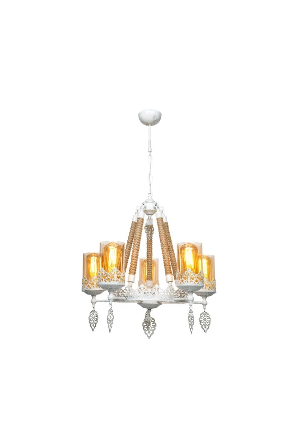 Modelight Taç 5'Li Beyaz Avize Mdl.2776 ürün görseli