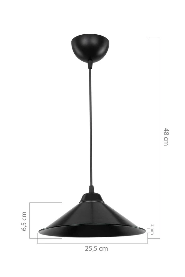 Modelight Siyah Maya Tekli Sarkıt - Resim 4