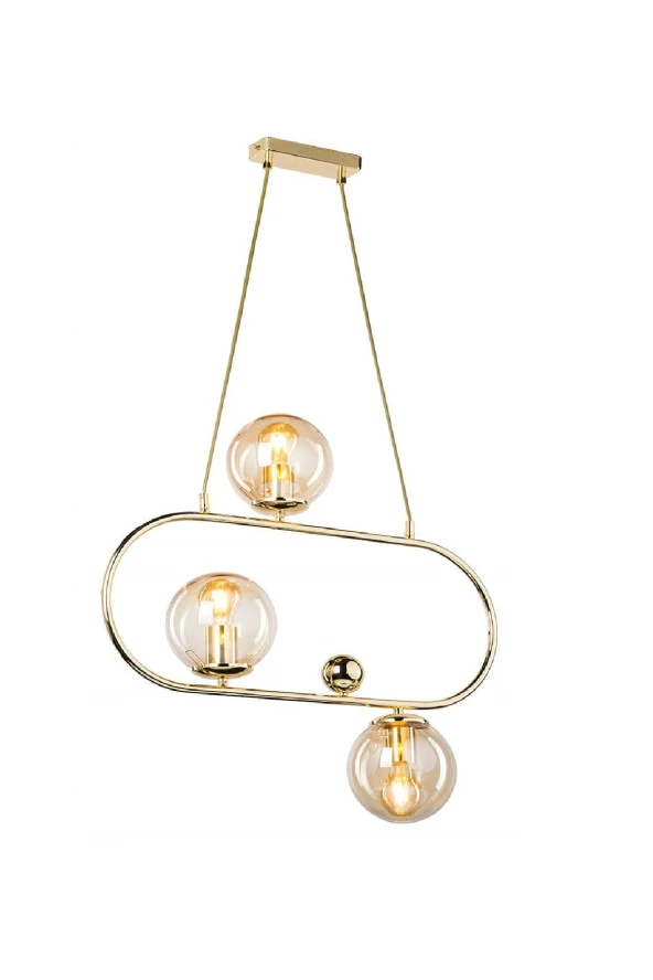 Modelight Tabal 3’Lü Avize Gold - Resim 2