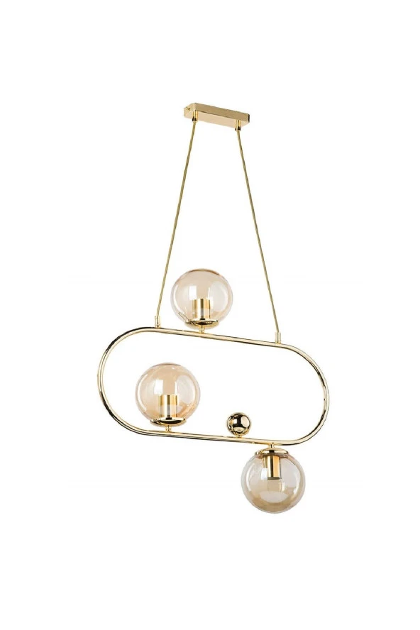 Modelight Tabal 3’Lü Avize Gold - Resim 3