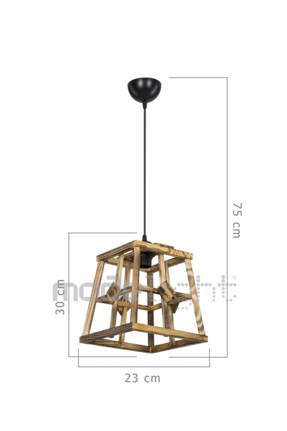 Modelight Soma Tekli Ahşap Sarkıt - Resim 2