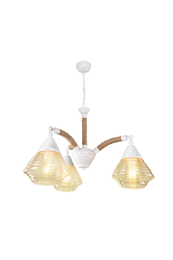 Modelight Şakül Avize 3'lü Beyaz Mdl.2989 - Resim 3