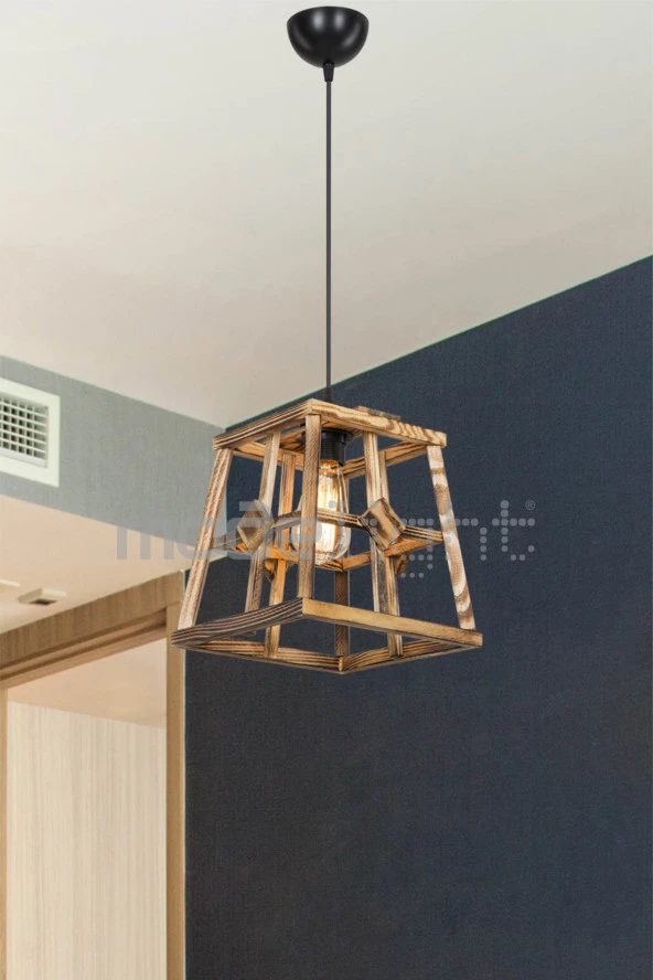 Modelight Soma Tekli Ahşap Sarkıt - Resim 4