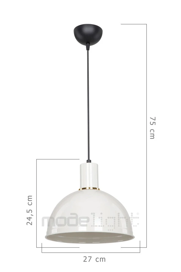 Modelight Tana Tekli Sarkıt Krem - Resim 4