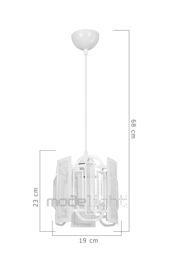 Modelight Tanda Tekli Sarkıt Beyaz - Resim 4