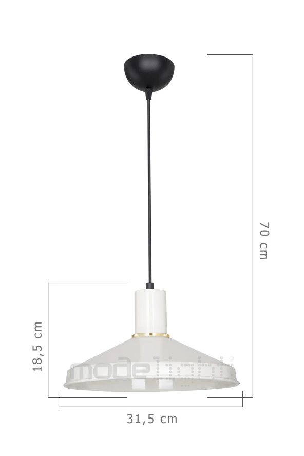Modelight Taso Tekli Sarkıt Krem - 4