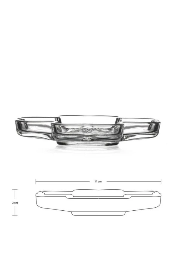 54521 Yonca Cam 6lı Çay Tabağı Bardak Altlığı - 3