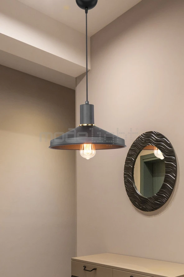 Modelight Taso Tekli Sarkıt Siyah