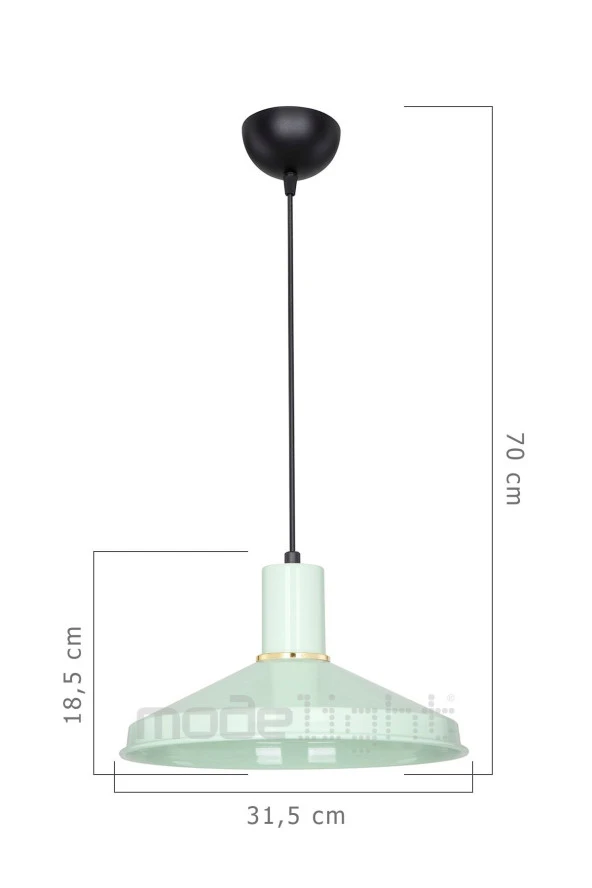 Modelight Taso Tekli Sarkıt Mint Yeşili - Resim 4