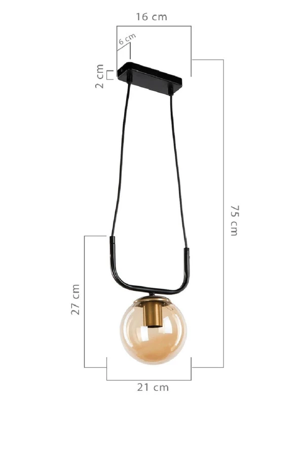 Modelight Terena Tekli Sarkıt Siyah - Resim 4