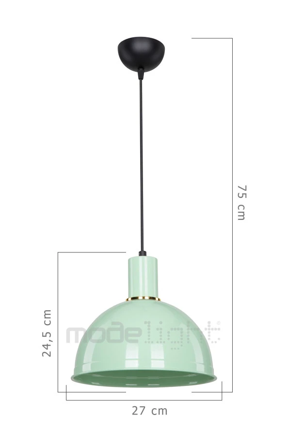 Modelight Tana Tekli Sarkıt Mint Yeşili - Resim 4