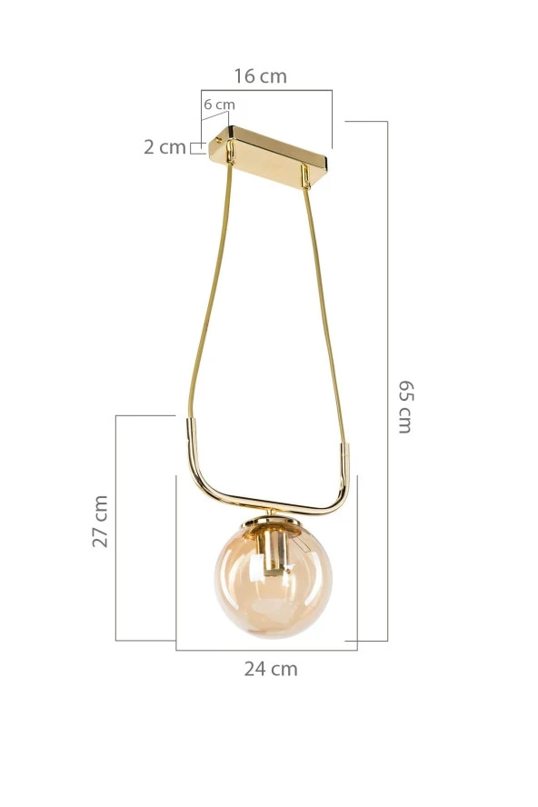 Modelight Terena Tekli Sarkıt Gold - Resim 4