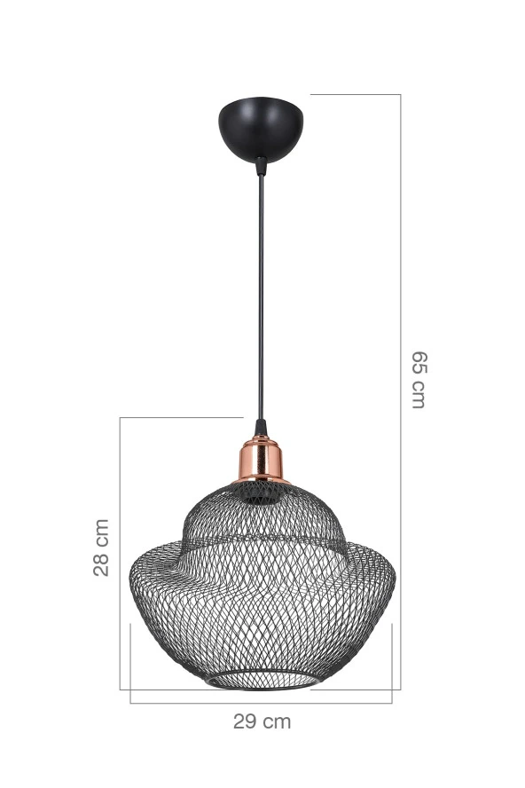 Modelight Vora Tekli Sarkıt Siyah - Resim 4